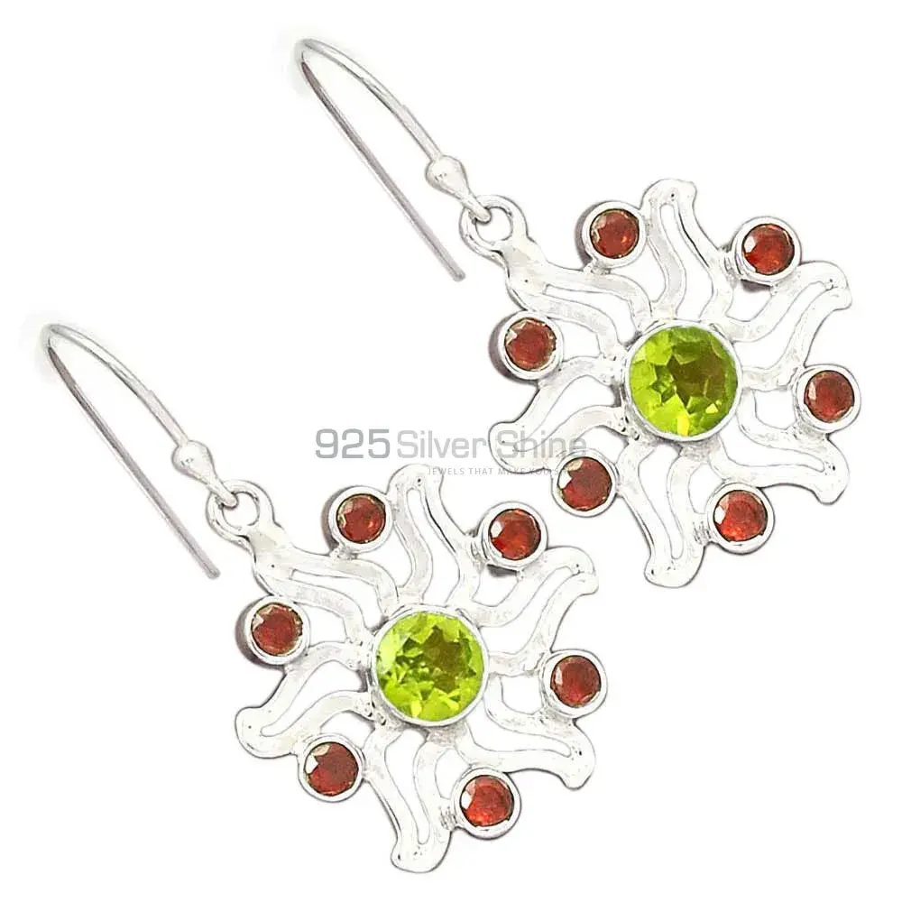 Natural Multi Gemstone Earrings In 925 Sterling Silver 925SE2023_1