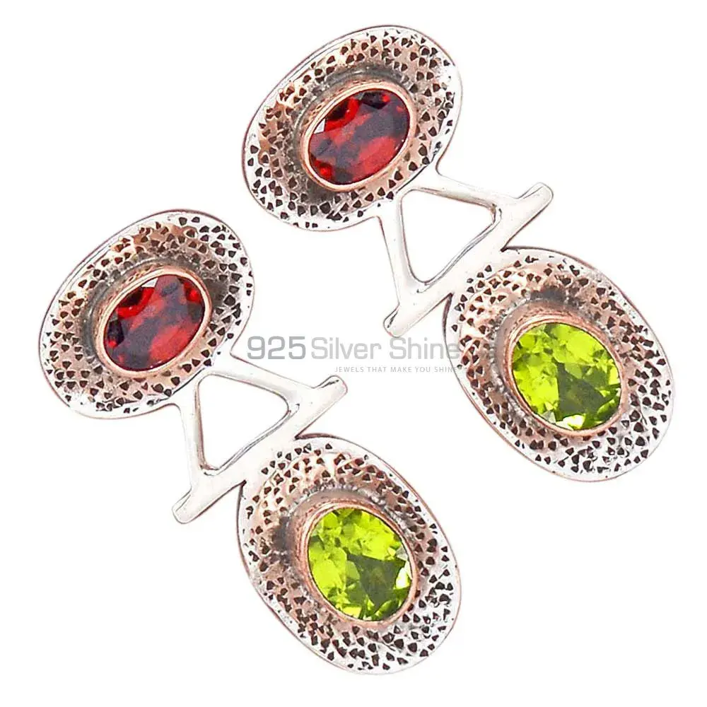 Natural Multi Gemstone Earrings In 925 Sterling Silver Jewelry 925SE2129_2