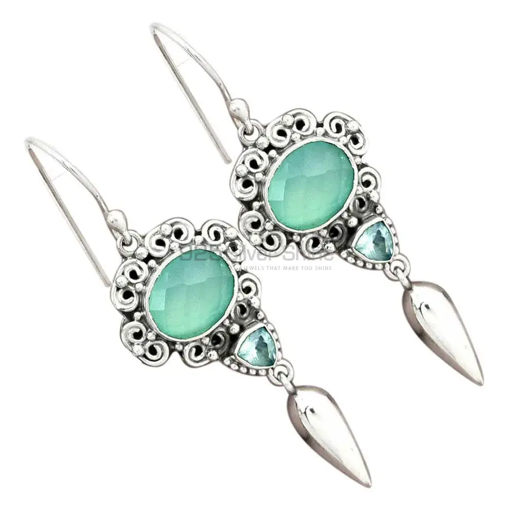 Natural Multi Gemstone Earrings In 925 Sterling Silver Jewelry 925SE2445_2