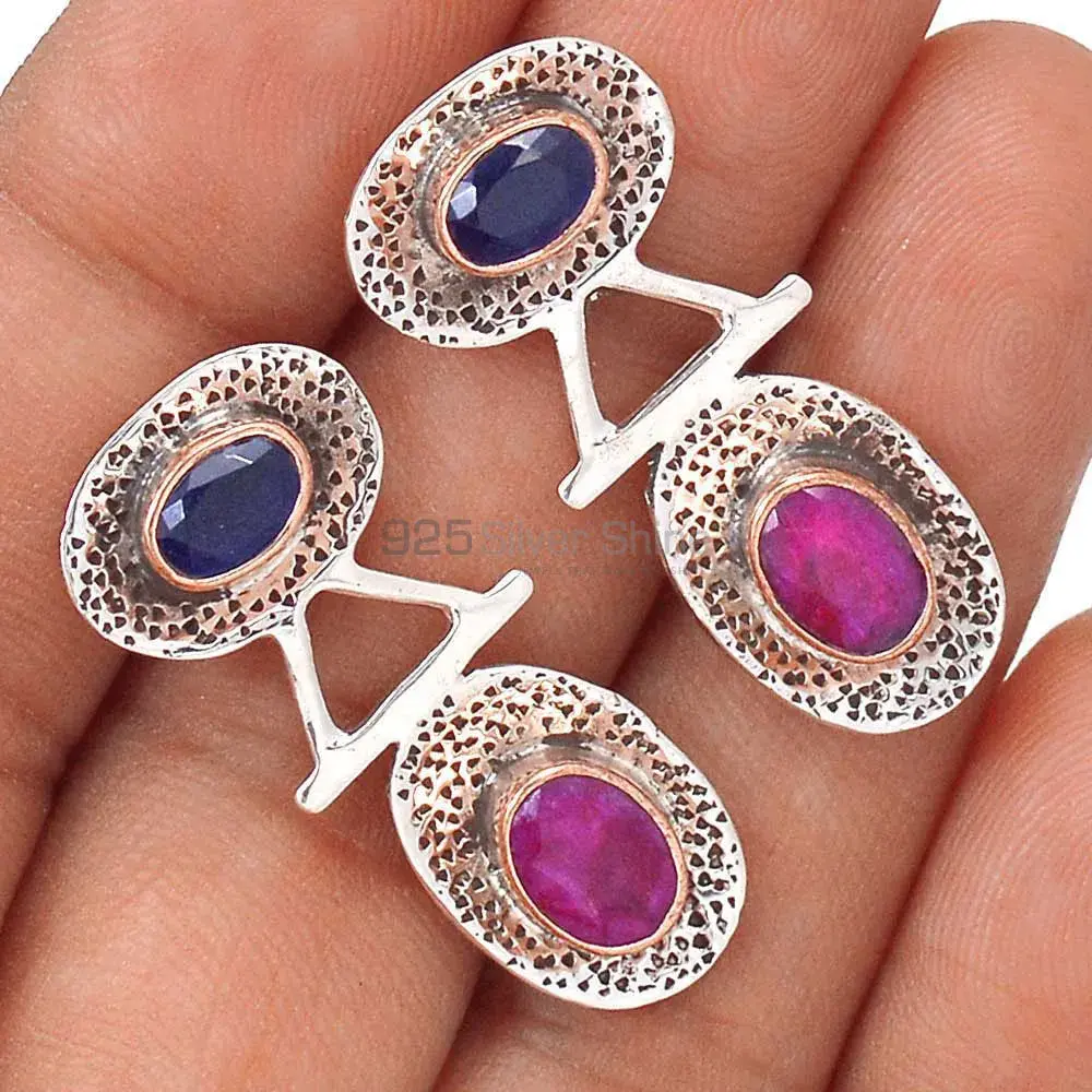Natural Multi Gemstone Earrings In 925 Sterling Silver Jewelry 925SE2126_1