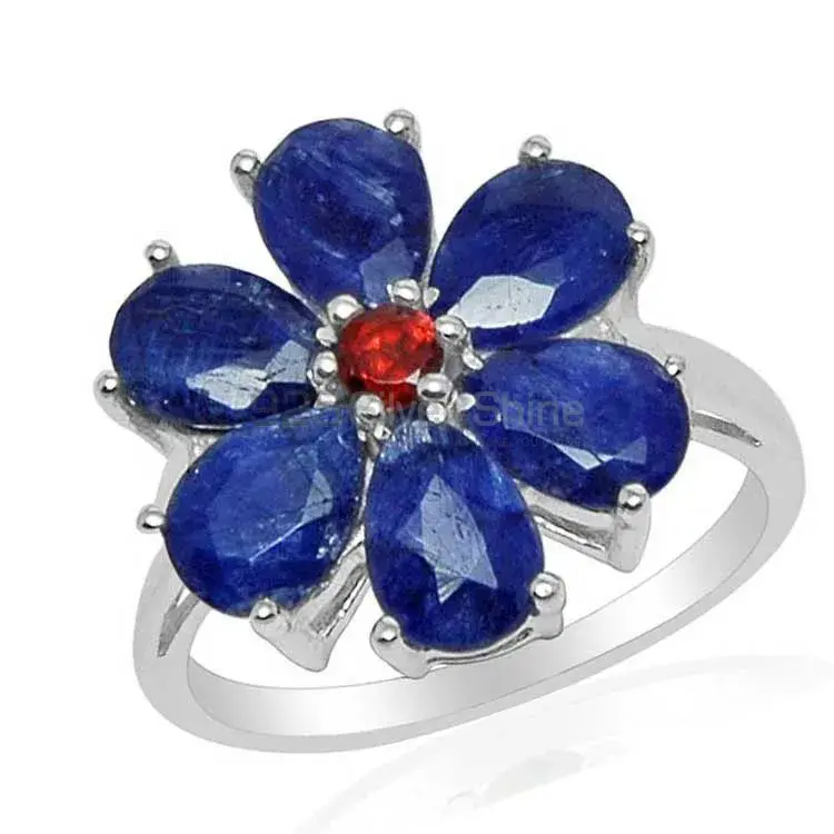 Natural Multi Gemstone Rings In Solid 925 Silver 925SR1451_1