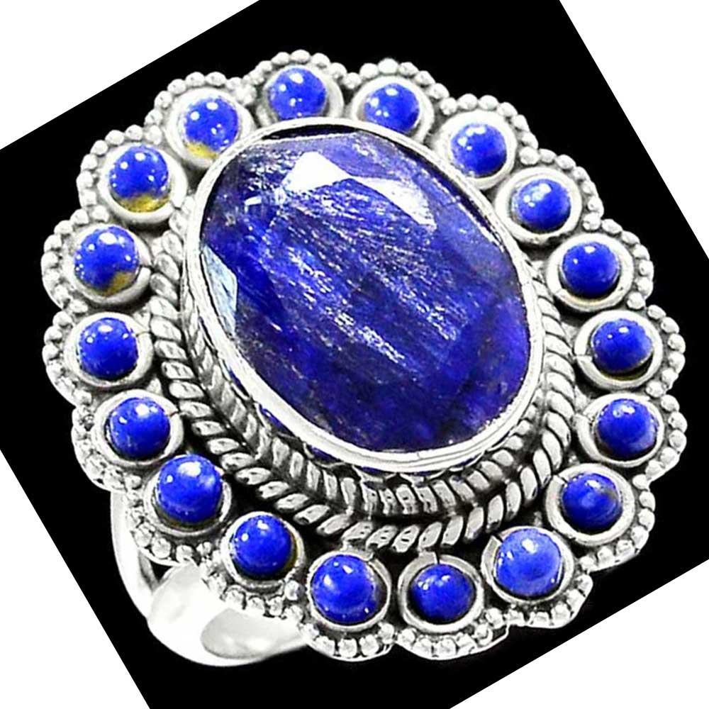 Natural Multi Gemstone Rings In 925 Sterling Silver Jewelry 925SR1029_1