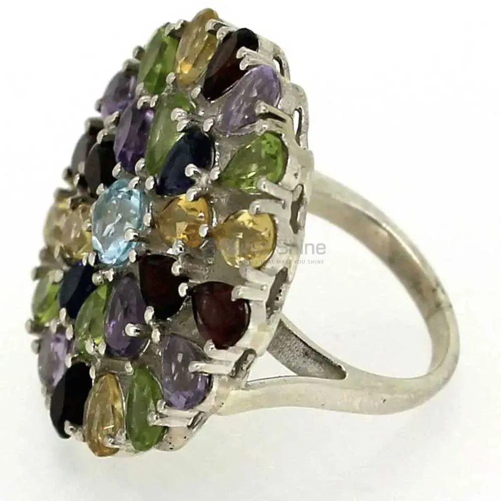 Natural Multi Stone Gemstone Handmade Ring In 925 Sterling Silver 925SR019_2