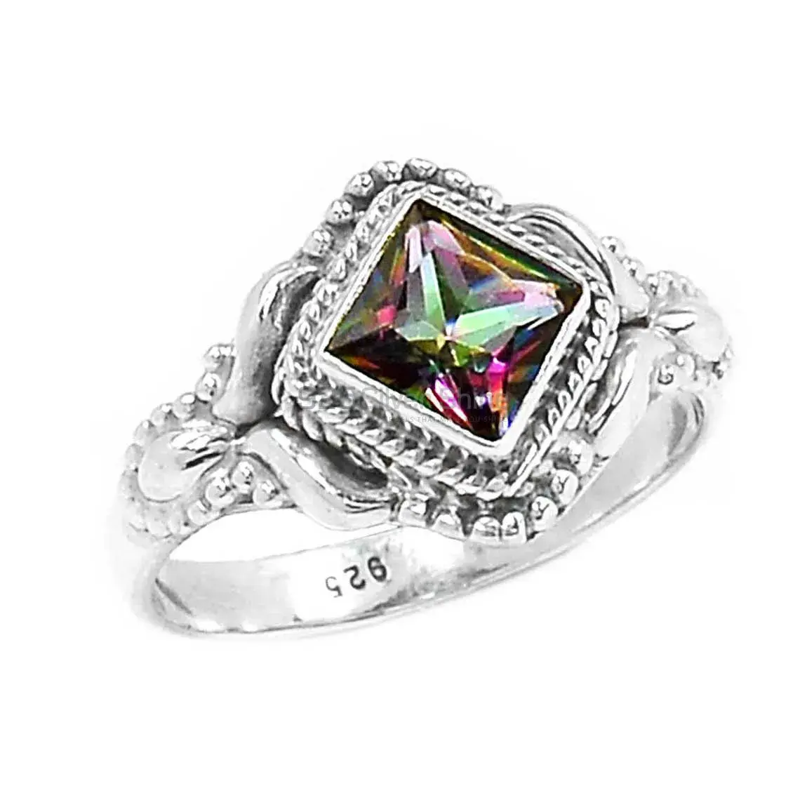 Natural Mystic Topaz Gemstone Ring In Sterling Silver Jewelry 925SR2326_1