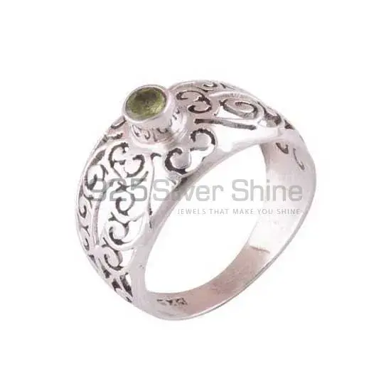 Peridot Gemstone Sterling Silver Anniversary Rings 925SR3974_1