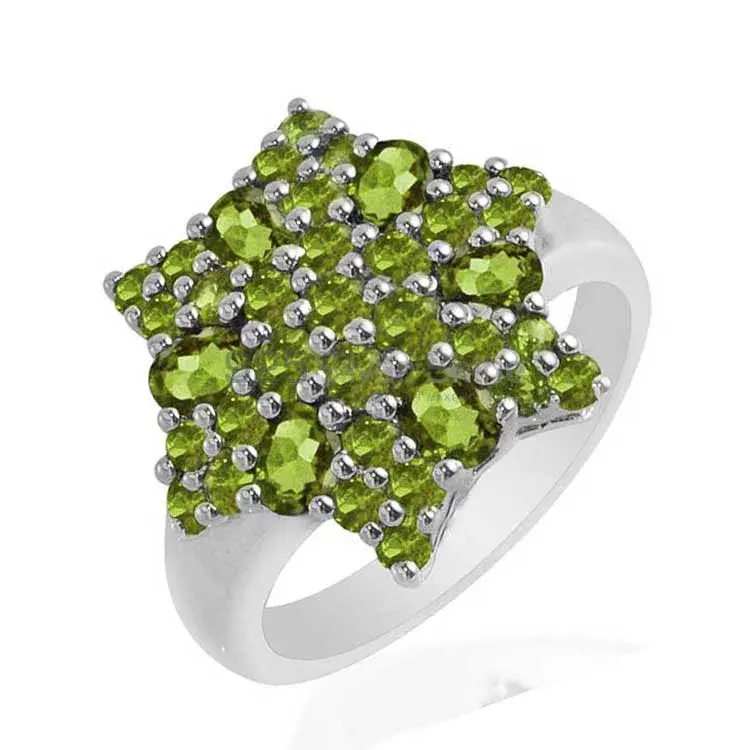 Natural Peridot Gemstone Rings In 925 Sterling Silver Jewelry 925SR1718_1