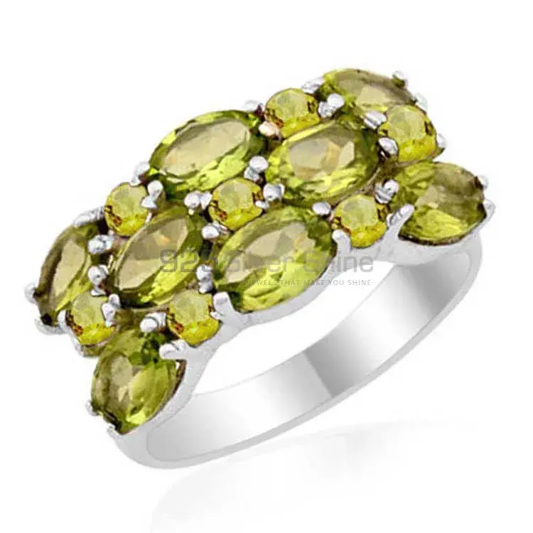 Natural Peridot Gemstone Rings In 925 Sterling Silver Jewelry 925SR1788_0