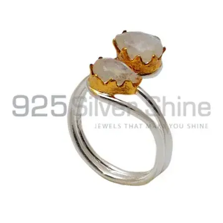 Natural Rainbow Moonstone Gold Plated Ring In 925 Sterling Silver Jewelry 925SR3622_1