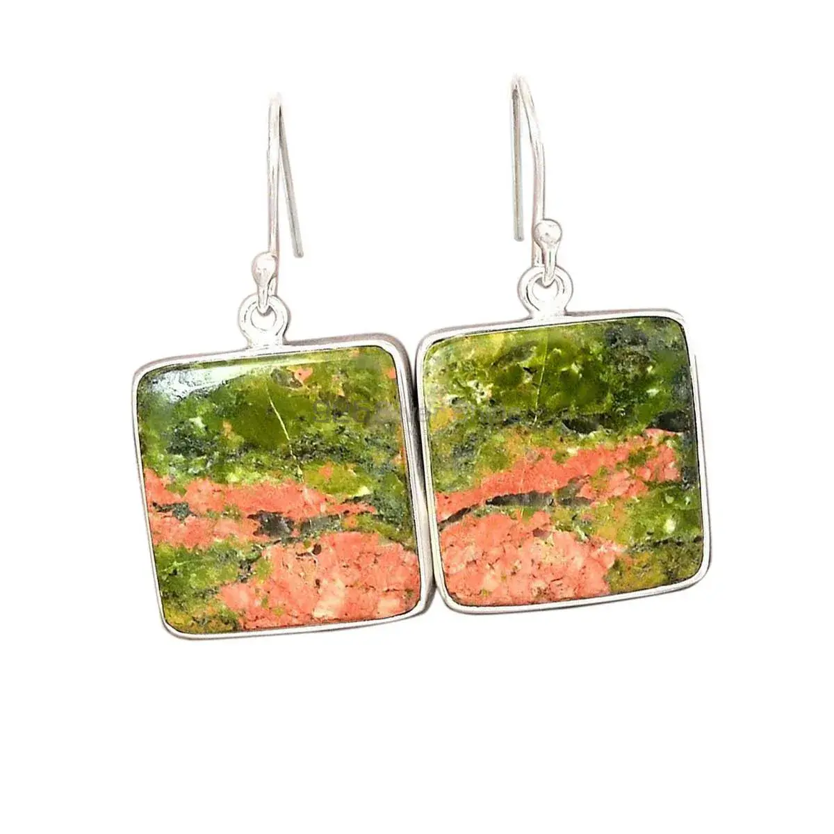 Natural Unakite Gemstone Earrings In 925 Sterling Silver Jewelry 925SE2600_13