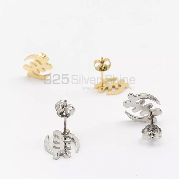 Name Adinkra Earring, Animal Minimalist Earring In 925 Sterling Silver AME90_2