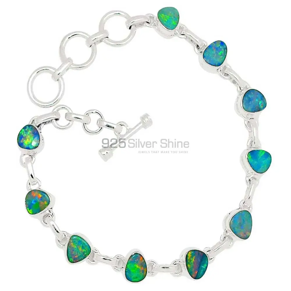 Opal Gemstone Bracelets In 925 Fine Silver Jewelry 925SB308_1