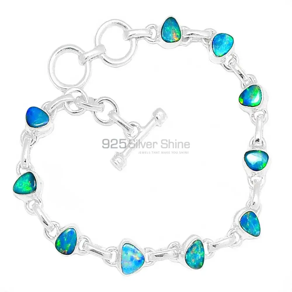 Opal Gemstone Bracelets In 925 Fine Silver Jewelry 925SB308_3