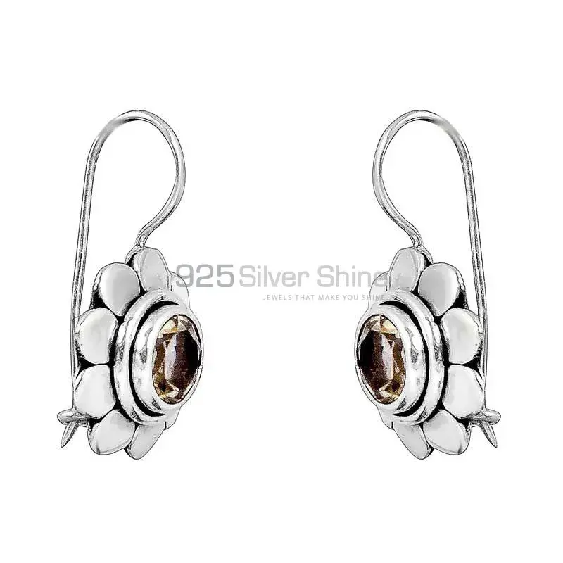 Original Citrine Semi Precious Gemstone Earring In 925 Sterling Silver Jewelry 925SE142_2