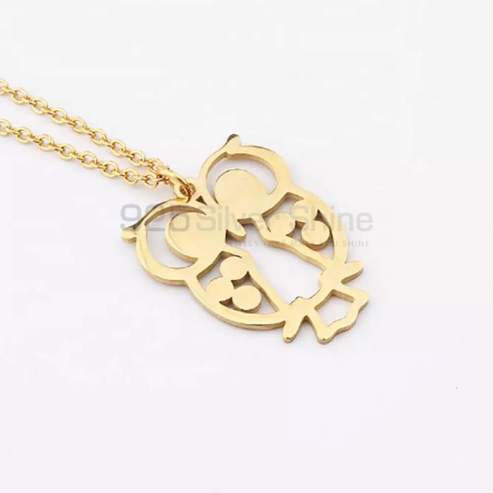 Owl Necklace, Animal Minimalist Necklace In 925 Sterling Silver AMN232_0