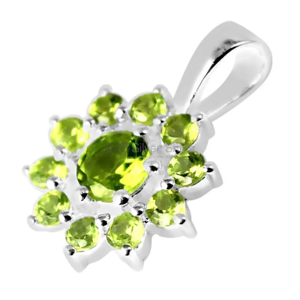 Peridot Gemstone Pendants In 925 Solid Silver Jewelry 925SP250-2_1