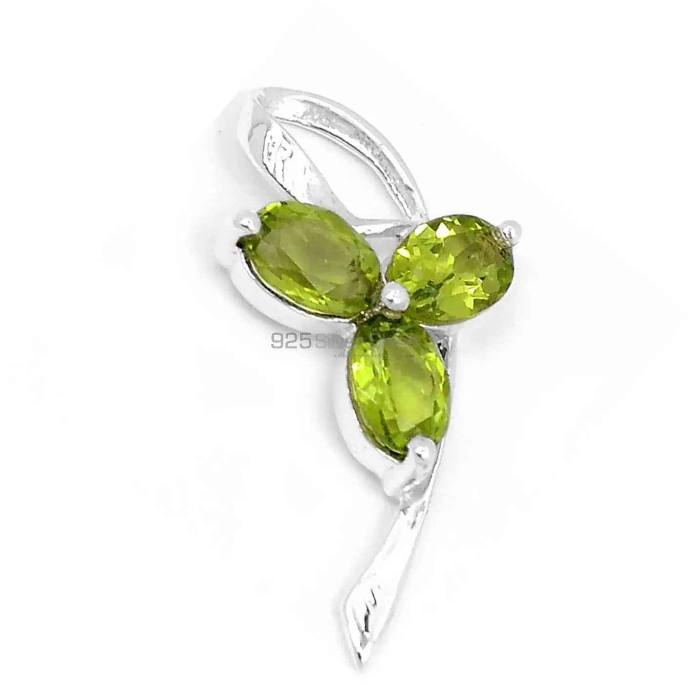 Peridot Gemstone Pendants In 925 Solid Silver Jewelry 925SSP330-2_1
