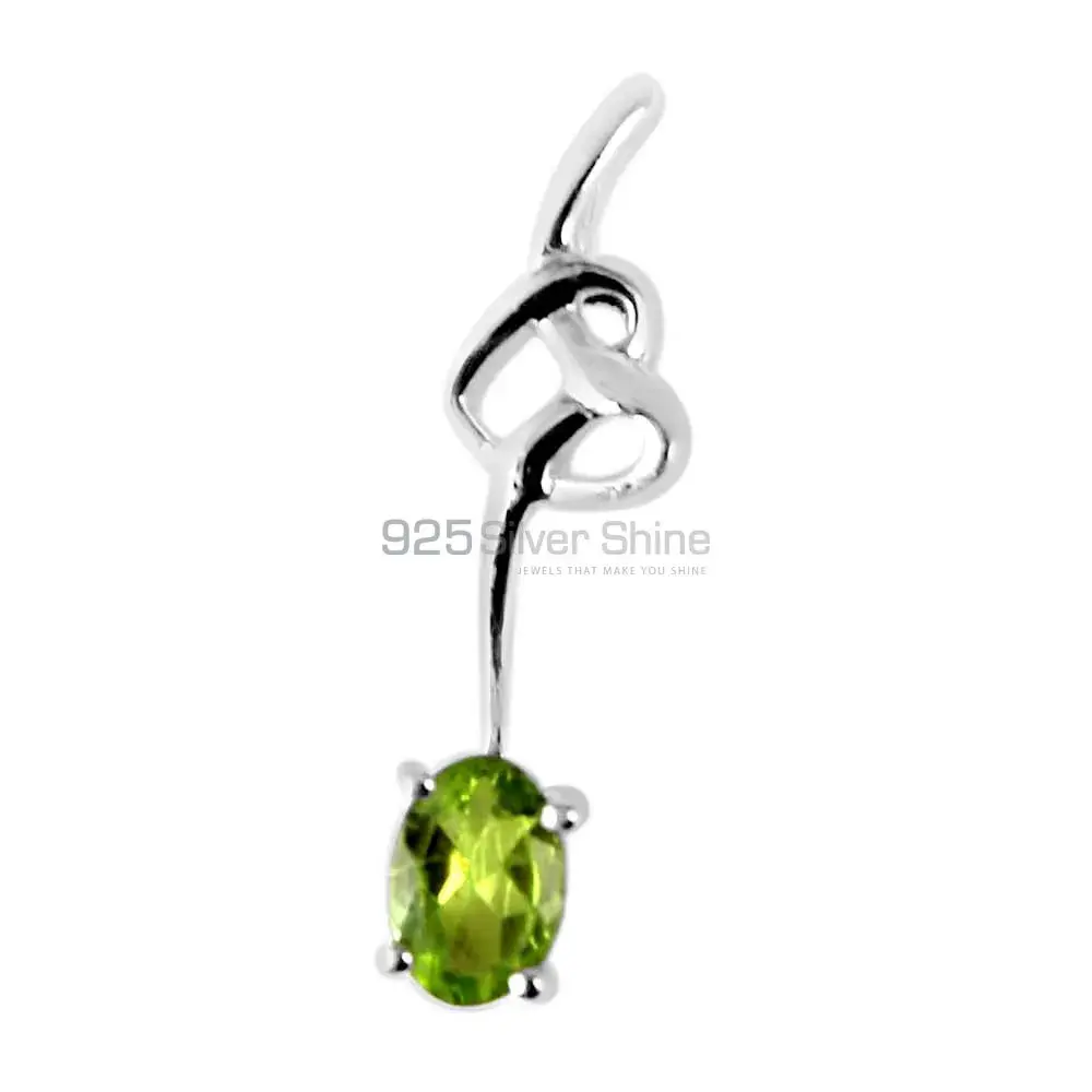 Peridot Gemstone Pendants In 925 Fine Silver Jewelry 925SP225-5_0