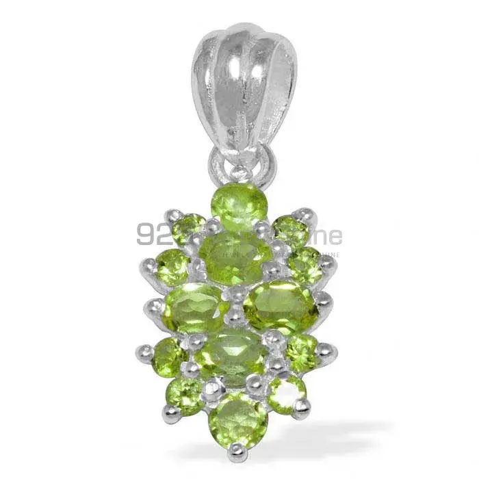Peridot Gemstone Pendants In Fine Sterling Silver Jewelry 925SP1493_0