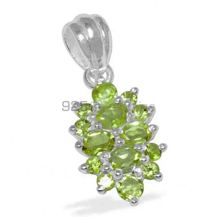 Peridot Gemstone Pendants In Fine Sterling Silver Jewelry 925SP1493_1