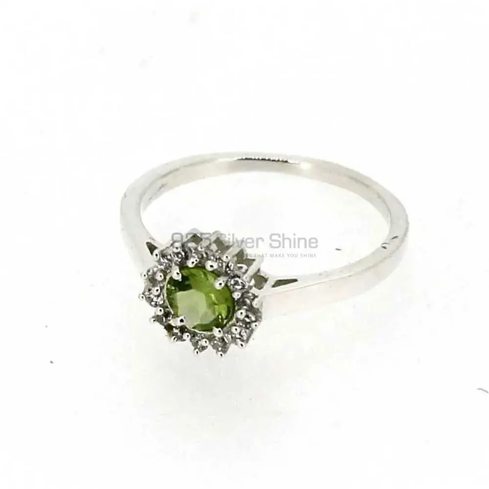 Sterling Silver Faceted Peridot Rings 925SR050-2_2