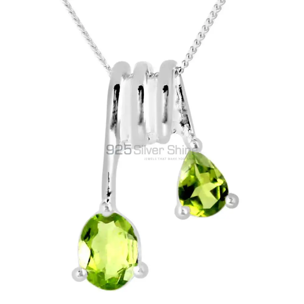 Peridot Gemstone Pendants In Solid Sterling Silver Jewelry 925SP264-7_0