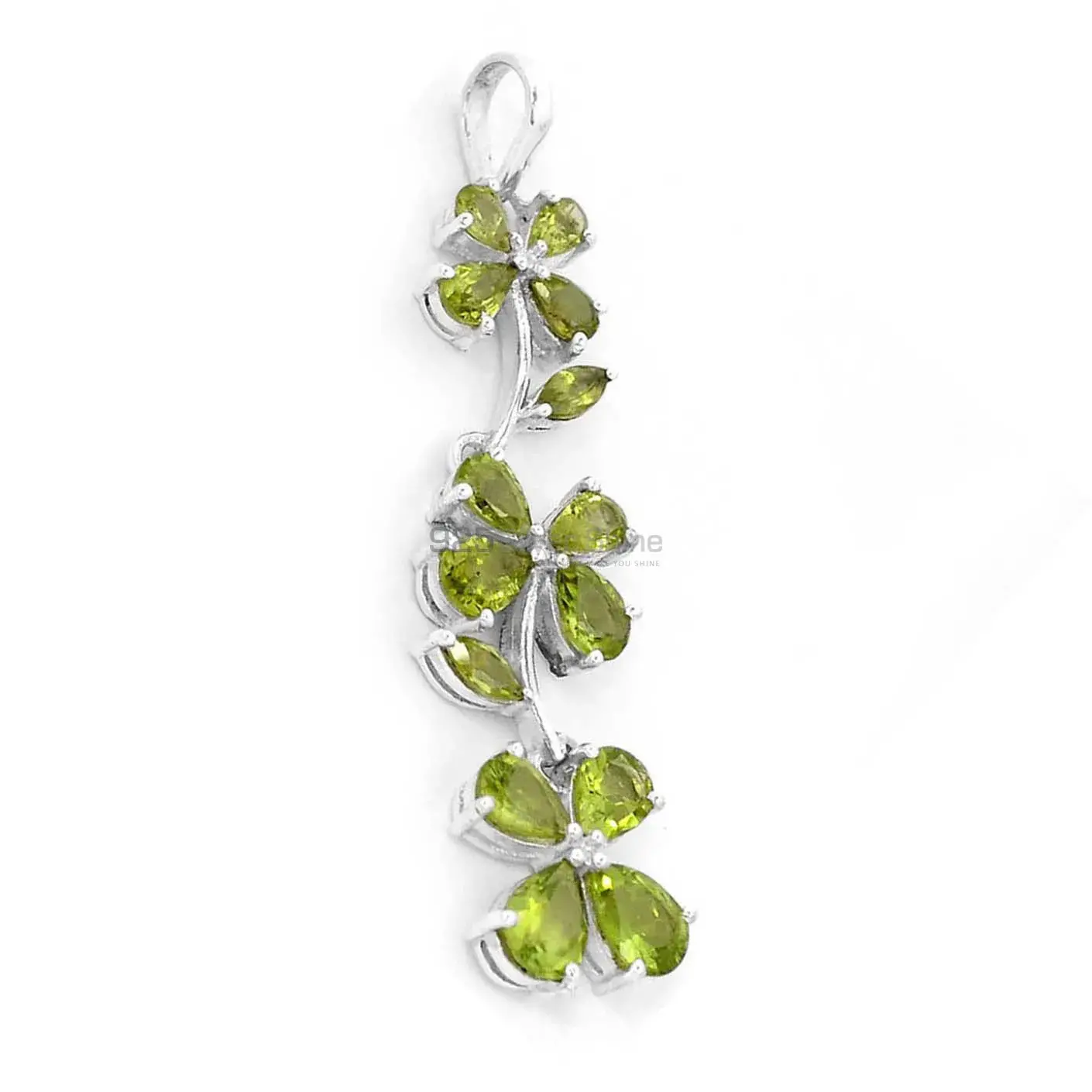 Peridot Gemstone Pendants In Solid Sterling Silver Jewelry 925SSP329-2_2