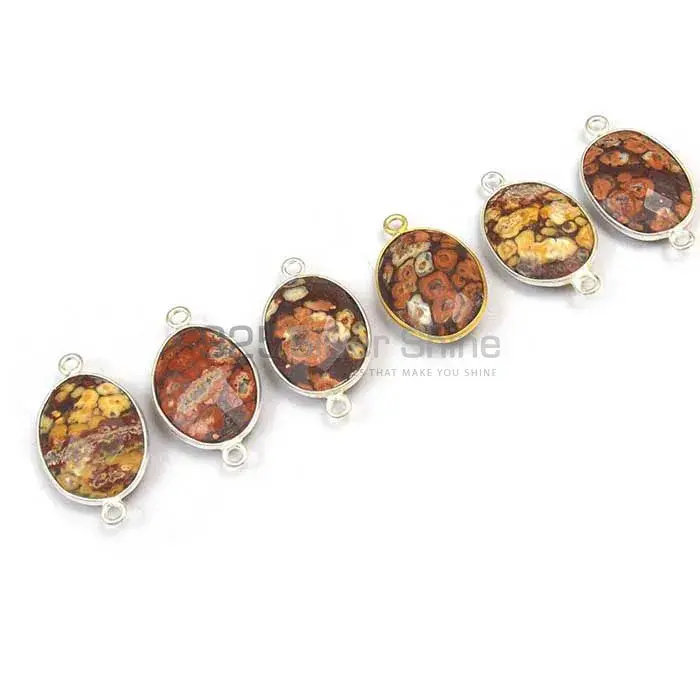 Pieces Jasper Oval Gemstone Double Bail Bezel Sterling Silver Gemstone Connector 925GC386_4
