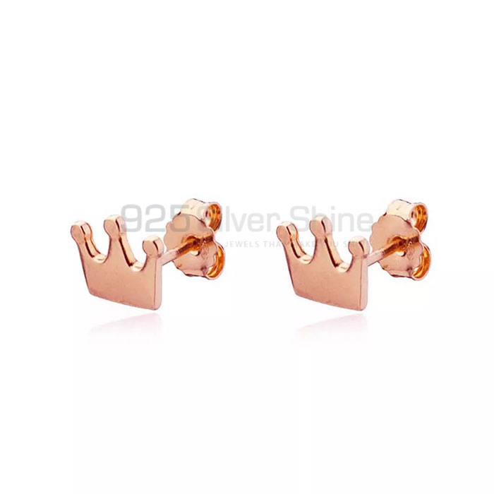 Queen Crown Stud Earrings In 925 Sterling Silver CRME83_1