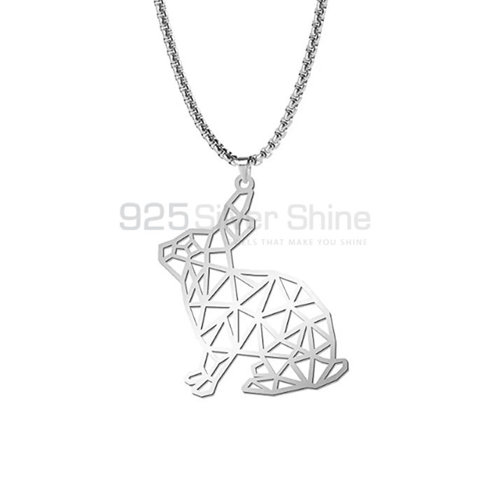 Rabbit Necklace, Animal Minimalist Necklace In 925 Sterling Silver AMN183_0