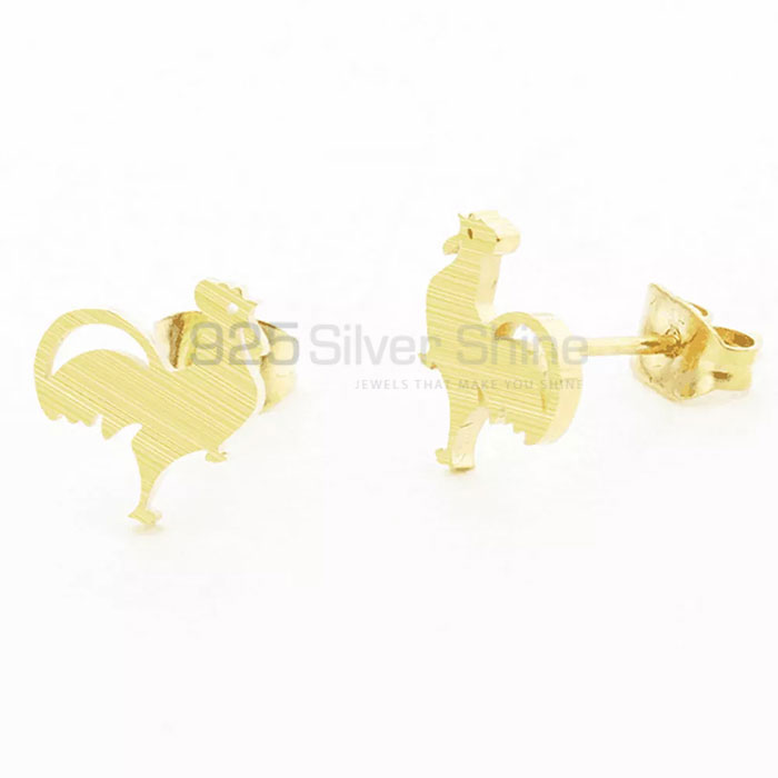 Rooster Earring, Stunning Animal Minimalist Earring In 925 Sterling Silver AME56_0