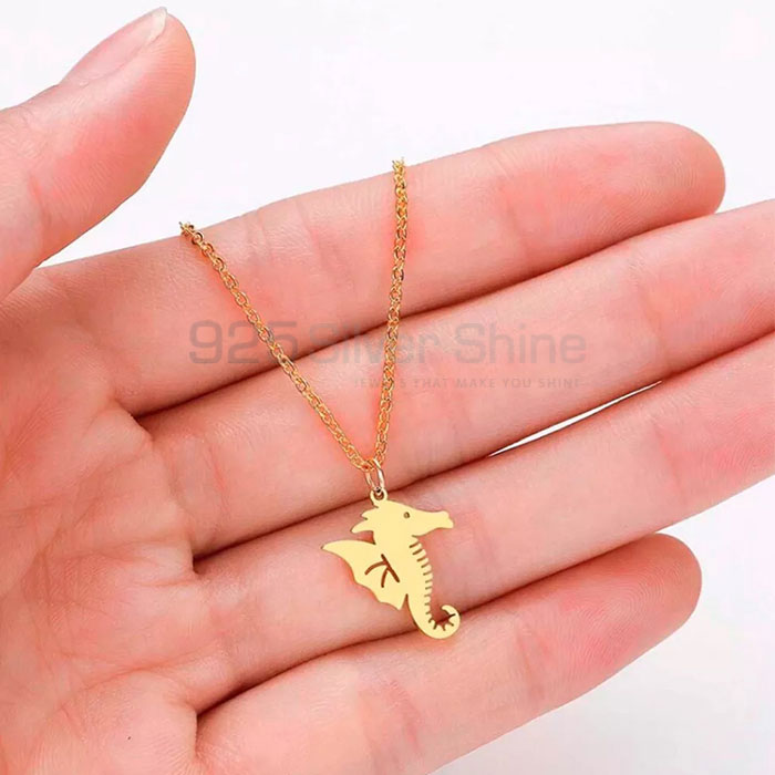 Seahorse Necklace, Animal Minimalist Necklace In 925 Sterling Silver AMN150_1