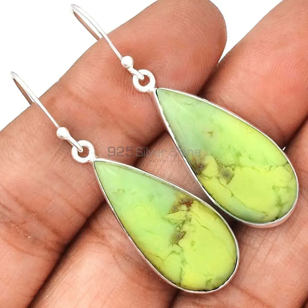 Semi Precious Agate Gemstone Earrings In 925 Sterling Silver 925SE2261_1