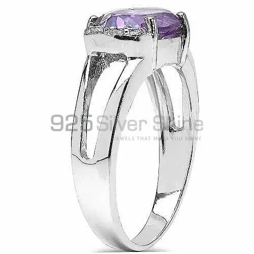 Semi Precious Amethyst Gemstone Rings In 925 Sterling Silver Jewelry 925SR3056_1