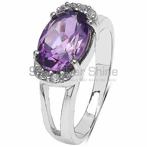Semi Precious Amethyst Gemstone Rings In 925 Sterling Silver Jewelry 925SR3056_2