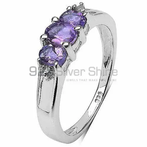 Semi Precious Amethyst Gemstone Rings In 925 Sterling Silver Jewelry 925SR3135_2
