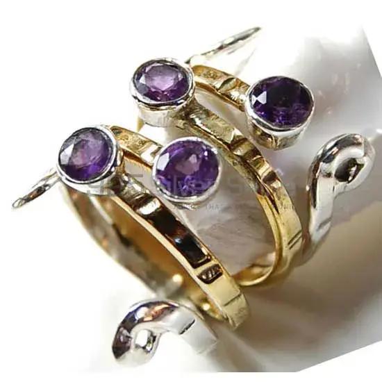 Semi Precious Amethyst Gemstone Rings In 925 Sterling Silver Jewelry 925SR3702_0