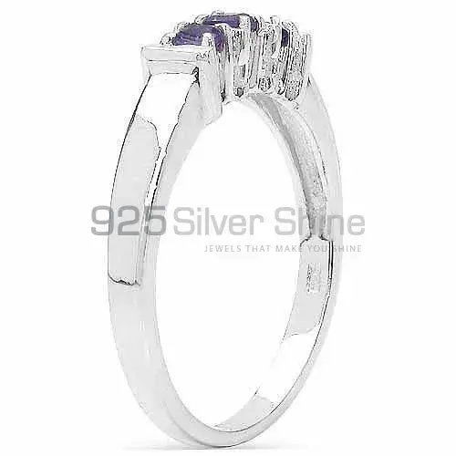 Semi Precious Amethyst Gemstone Rings In Fine 925 Sterling Silver 925SR3111_1