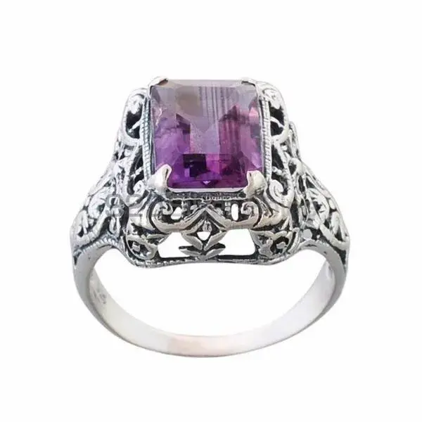 Semi Precious Amethyst Sterling Silver Rings 925SR3678_0