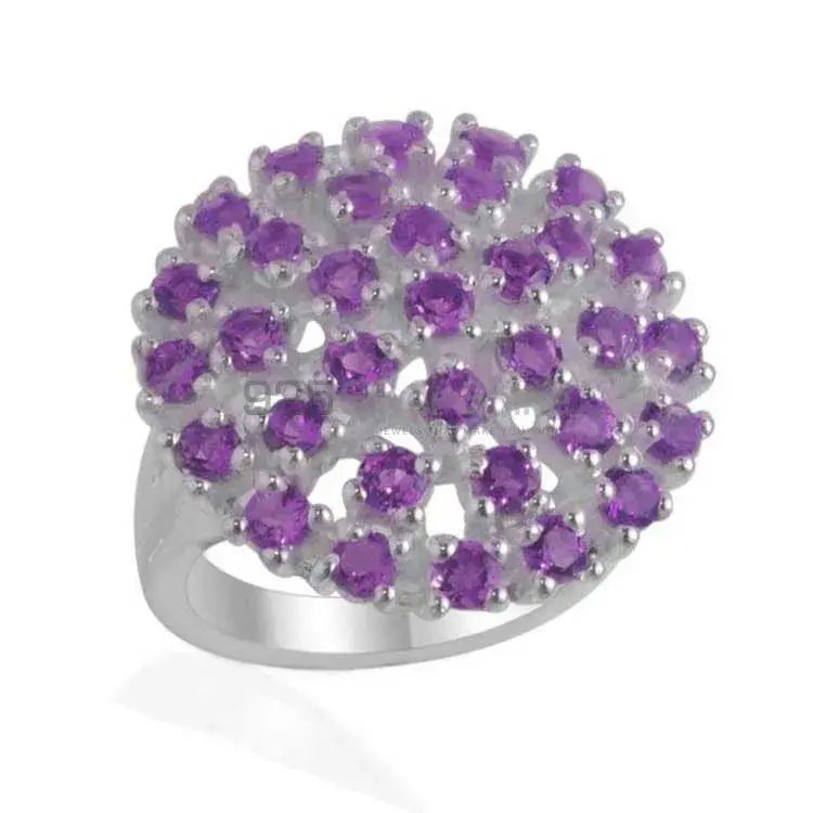 Semi Precious Amethyst Gemstone Rings In Solid 925 Silver 925SR2151_0