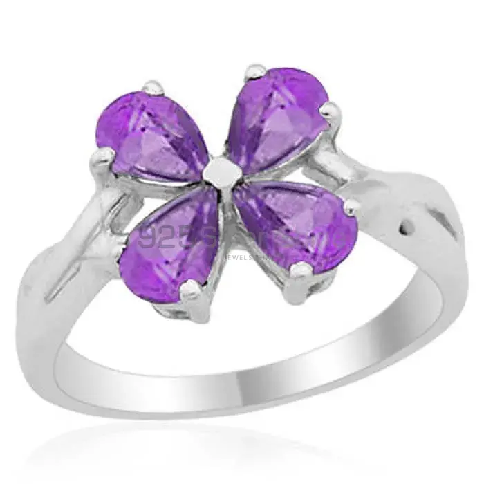 Semi Precious Amethyst Gemstone Rings In 925 Sterling Silver Jewelry 925SR1792