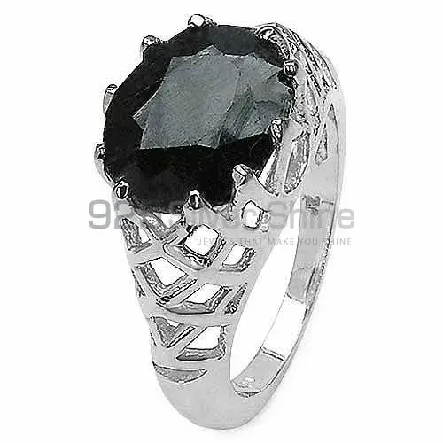 Semi Precious Black Onyx Gemstone Rings In Solid 925 Silver 925SR3187_0