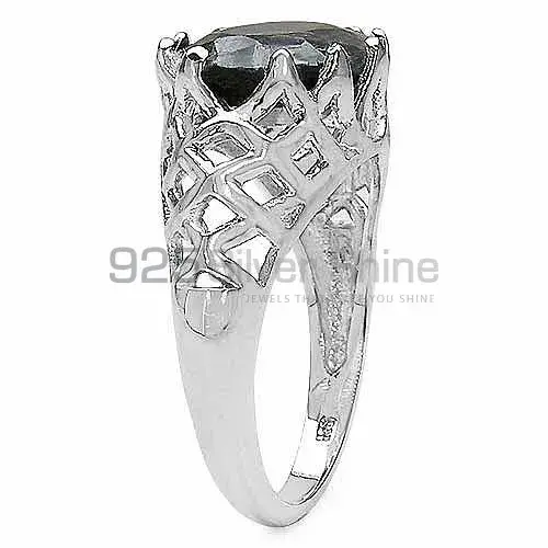 Semi Precious Black Onyx Gemstone Rings In Solid 925 Silver 925SR3187_1