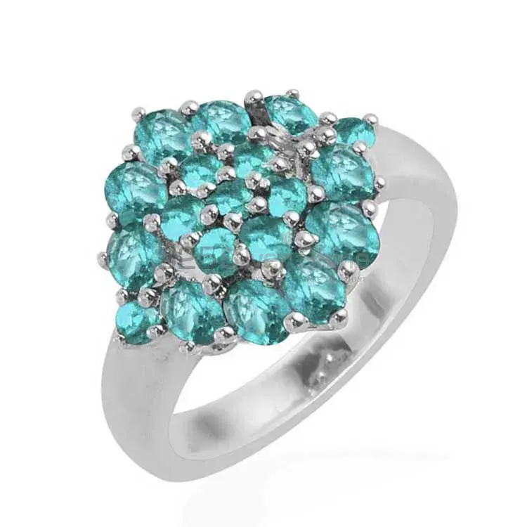 Semi Precious Blue Topaz Gemstone Rings In 925 Sterling Silver Jewelry 925SR1716_1