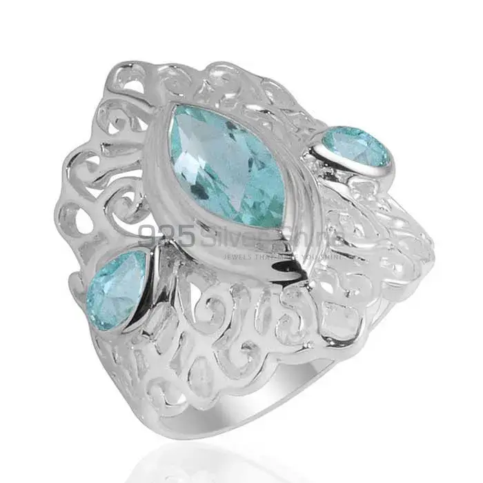 Semi Precious Blue Topaz Gemstone Rings In 925 Sterling Silver Jewelry 925SR2099_0