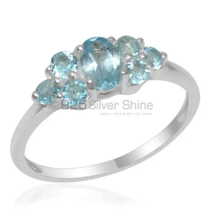 Semi Precious Blue Topaz Gemstone Rings In Fine 925 Sterling Silver 925SR1771_0