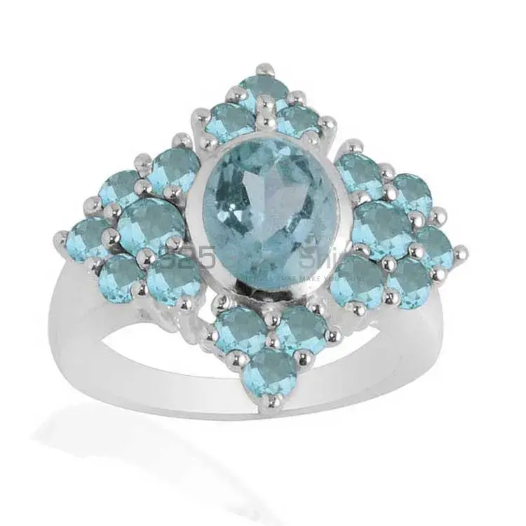 Semi Precious Blue Topaz Gemstone Rings In Fine 925 Sterling Silver 925SR2075_0