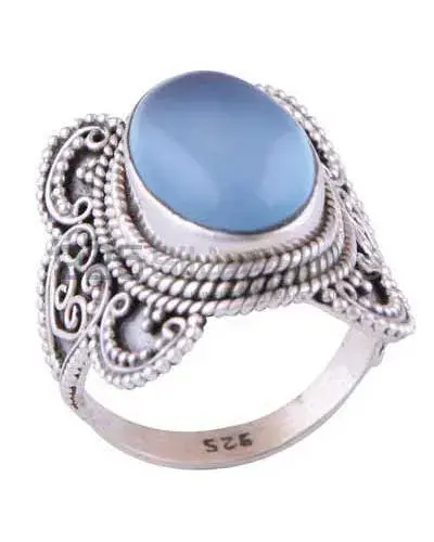 Semi Precious Chalcedony Gemstone Rings In 925 Sterling Silver 925SR3026_1