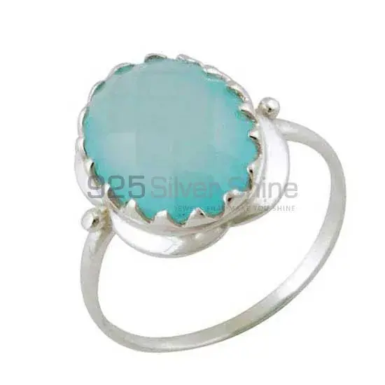 Semi Precious Chalcedony Gemstone Rings In 925 Sterling Silver Jewelry 925SR3390_1