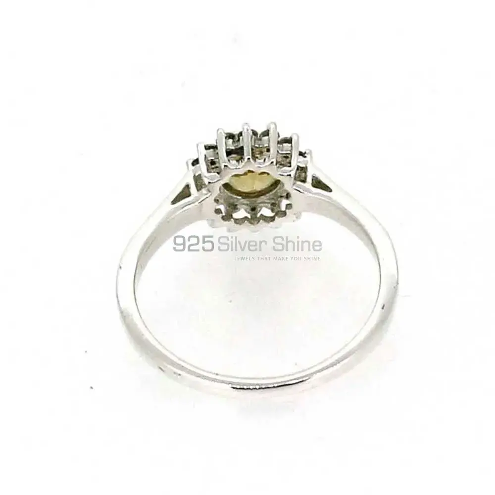 Single Stone Citrine Gemstone Silver Rings 925SR050-3_3