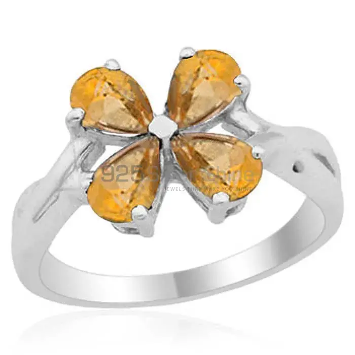 Semi Precious Citrine Gemstone Rings In 925 Sterling Silver Jewelry 925SR1795